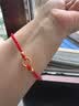 中国黄金（CHINA GOLD）平安扣黄金手链女款足金本命年红绳七夕情人节礼物送女友老婆实用 【京速达】吉祥平安扣-红绳 实拍图