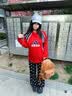 SMFK黑花园阔腿运动裤宽松显瘦长裤休闲裤黑色卫裤明星同款P0009BG 黑花园 S 实拍图