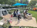 8H 沙发 三人户外充气沙发 折叠便携露营野营沙滩懒人午休沙发HSS 沙漠黄 实拍图