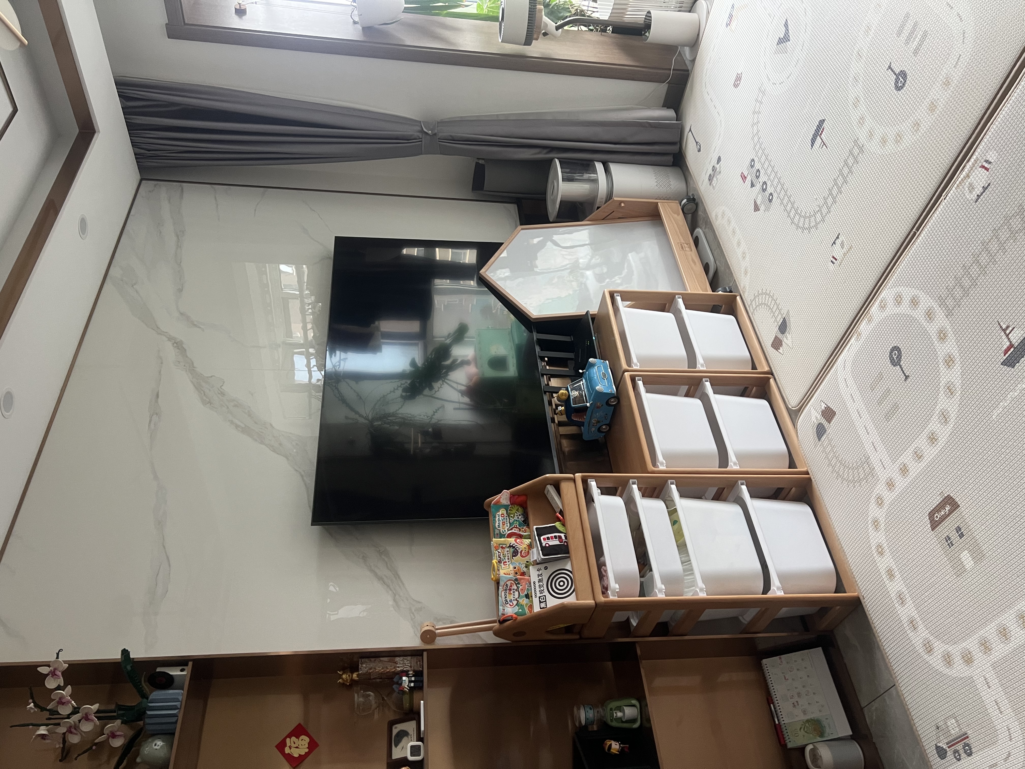 源氏木语实木儿童储物架欧洲榉木简约绘本架儿童0.43米可拆卸书报架收纳柜 实拍图