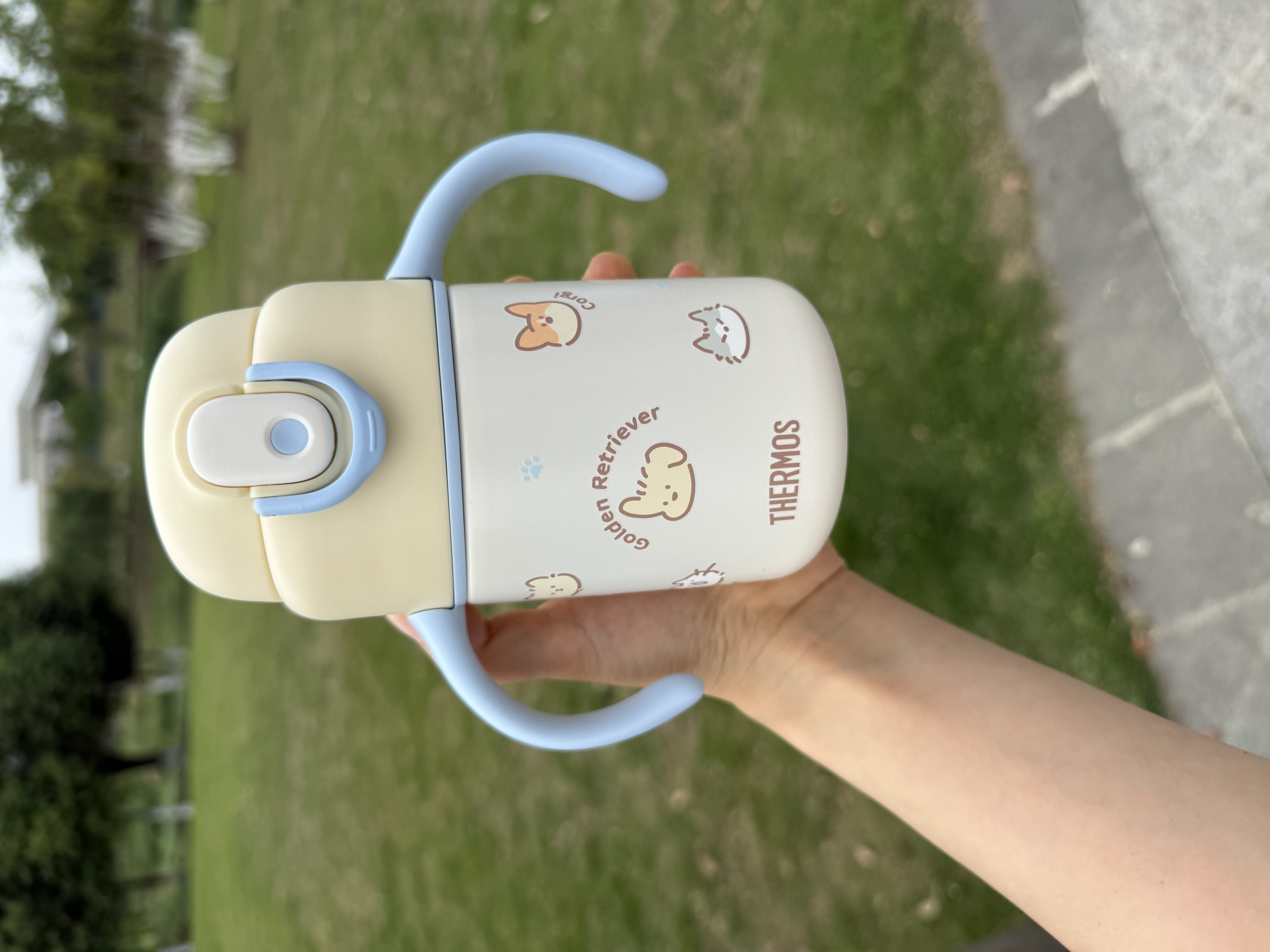 膳魔师（THERMOS）儿童保温保冷杯10M+学饮杯316L不锈钢学生杯350ml吸管杯TCKT 实拍图