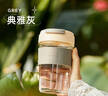 乐扣乐扣（LOCK&LOCK）玻璃杯男女杯子咖啡杯高颜值耐热防烫杯套苏打杯 灰色（直饮口） 实拍图