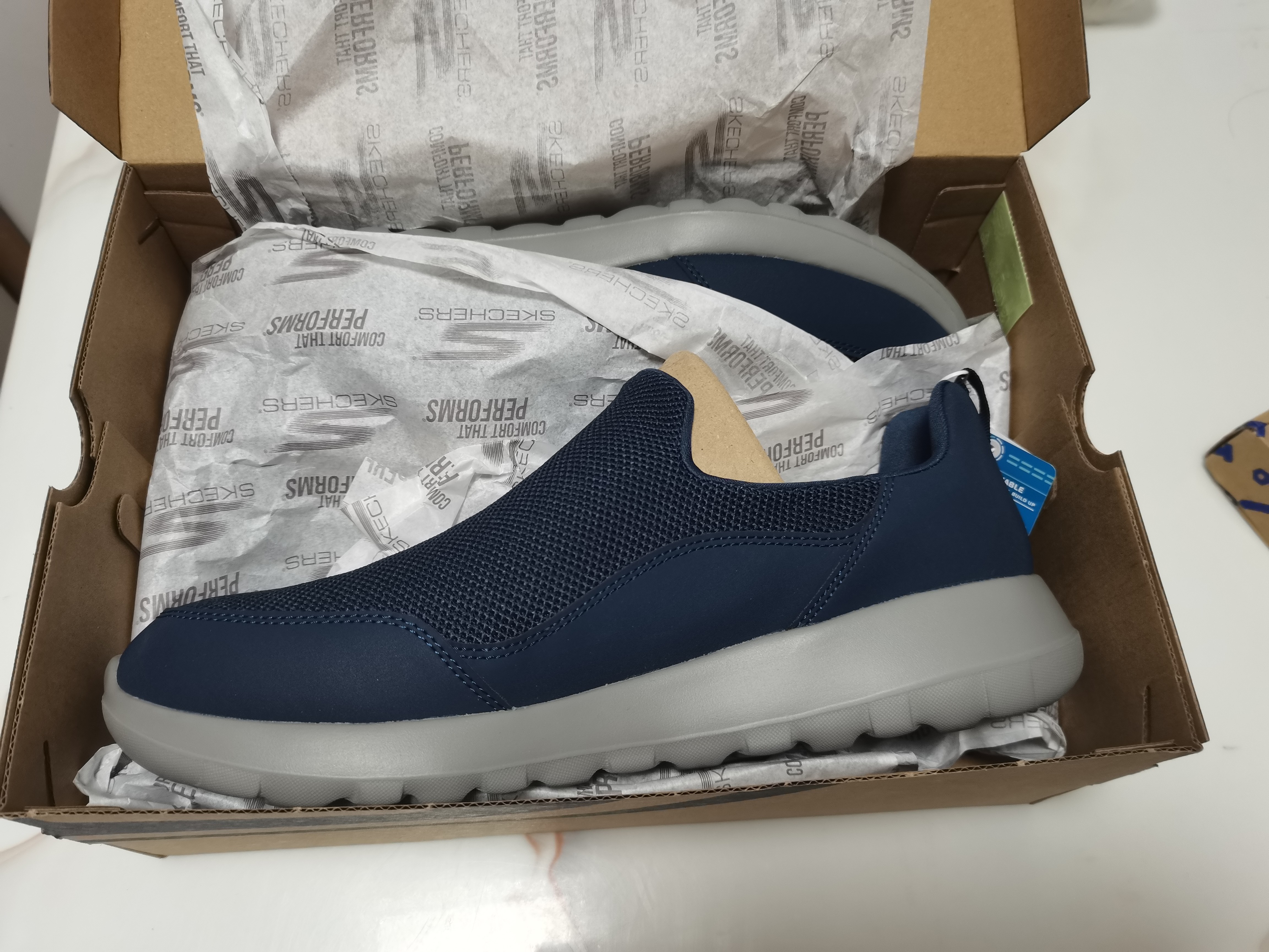 斯凯奇（Skechers）男鞋夏季一脚蹬运动鞋休闲健步鞋软底舒适布鞋54626 实拍图