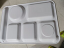 今万福 商用特厚密胺餐盘六格仿瓷 分格饭盘快餐盒打菜盘 白色 实拍图