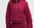 lululemon丨Scuba 女士超宽松款烟囱领卫衣*拉绒 LW3IFSS 浆果朗姆红 XS /S 实拍图
