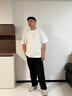 举风怪兽实验室柳叶弯刀牛仔裤男款胖子大码腿粗屁股大直筒微喇叭裤子 黑色 【高品质】 4XL 建议180-200斤收藏加购优先 实拍图