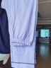 红豆居家女士40S精梳紧密赛络纺220g加厚纯棉睡衣女家居服 浅雾紫 XL 实拍图