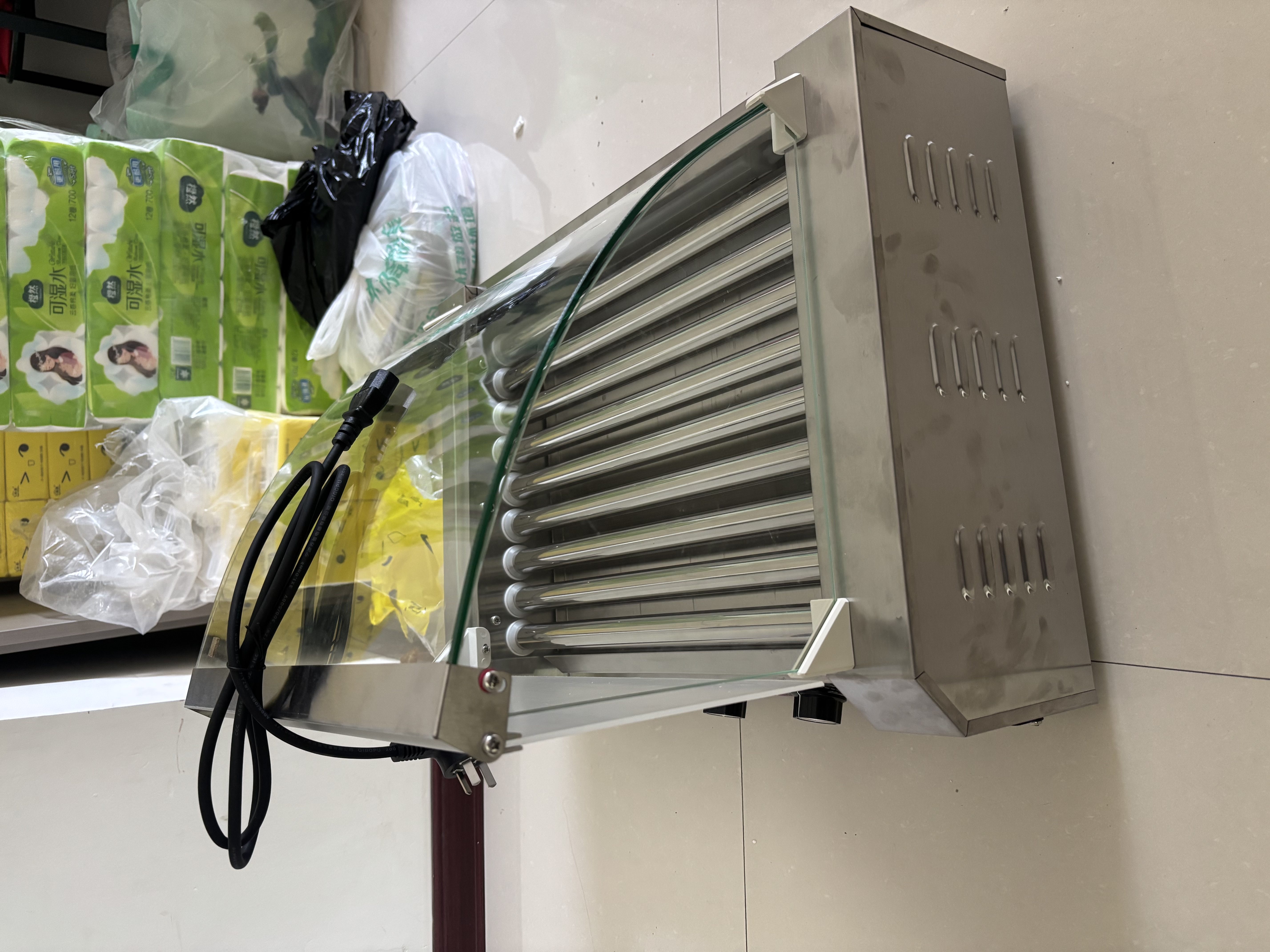 乐创（lecon）烤肠机商用热狗机商用小吃店全自动台式烤火腿肠机9管（2026年升级高端款）LC-DK-KG-9(CY) 实拍图