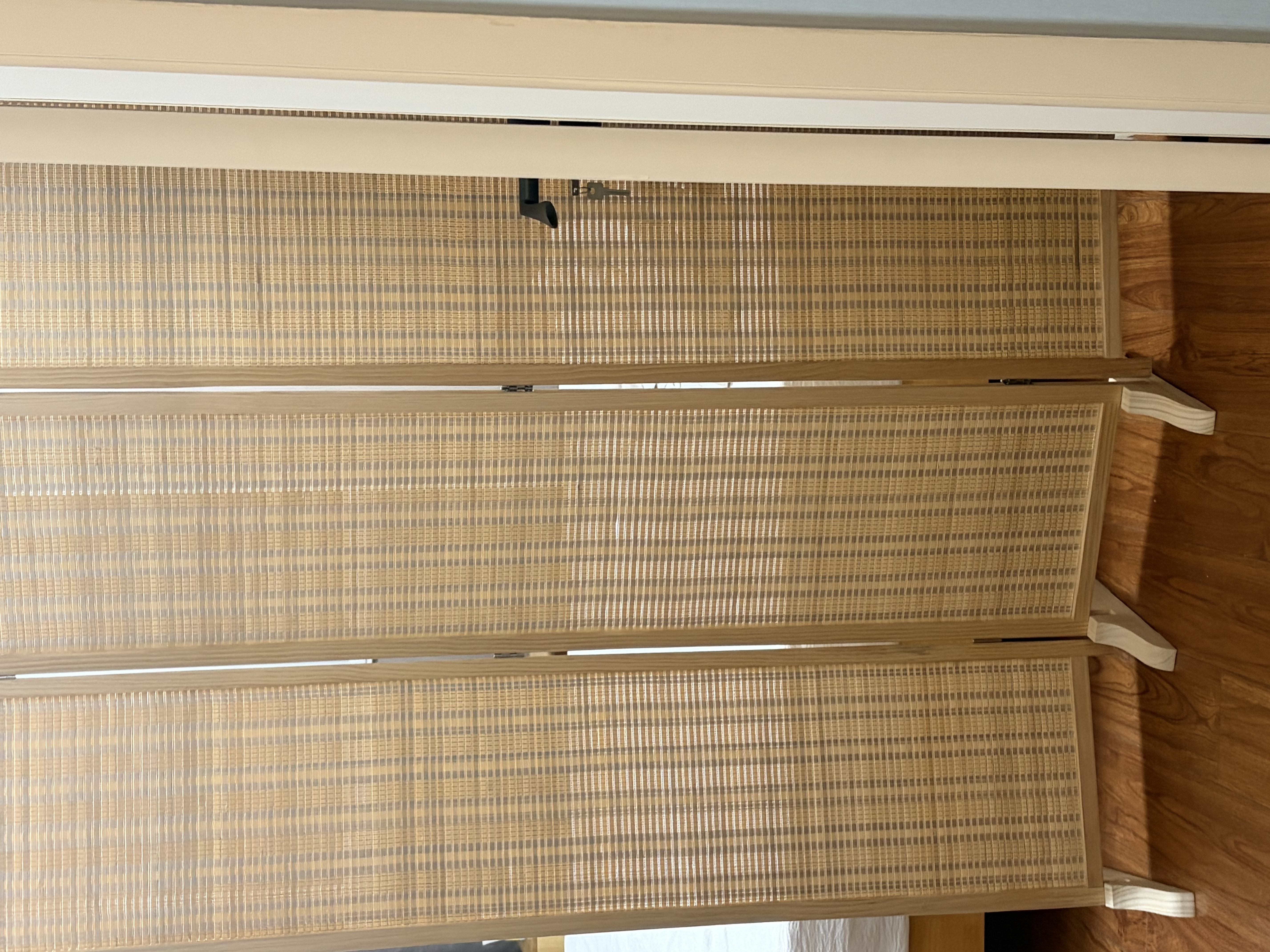 煦悦移动屏风玄关隔断卧室客厅酒店宾馆折叠家用屏风现代简约移动竹帘 原木底座一个 实拍图