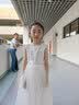 衣诺坊女生礼服长裙演出服公主纱裙主持人白色晚礼服钢琴演出舞蹈服 实拍图