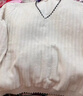 红蜻蜓2026春秋长袖t恤女打底衫新款洋气减龄宽松上衣v领针织衫内搭小衫 杏色长袖 均码 【适合80-145斤】 实拍图