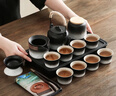 京东京造整套茶具 套装功夫陶瓷办公黑白渐变远山提梁壶17件套家用茶具 实拍图