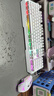 狼蛛（AULA）T101真机械手感键盘鼠标套装 有线104键键鼠套装 游戏办公电脑键盘混光吃鸡套装 金属面板银白 实拍图