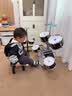 飒望【德国】架子鼓家用练习初学者入门3-10岁男女孩儿童玩具生日礼物 【黑色大号】5鼓带地通鼓耐用鼓膜+凳子 儿童玩具乐器架子鼓六一儿童节生日礼物 实拍图