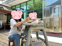 HUAERLE宝宝餐椅家用同款肯德基婴儿餐椅可调高度吃饭餐桌多功能学坐椅子 豪华款【青色餐盘+坐垫+轮子】 实拍图