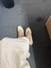 达芙妮单鞋女2026新款春秋法式温柔晚晚鞋平底一脚蹬白色豆豆鞋妈妈鞋 实拍图