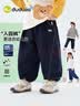 嘟嘟家【软牛仔】儿童牛仔裤秋款宝宝裤子秋装男童长裤休闲女童童装衣服 藏青色 100 实拍图