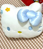 名创优品（MINISO）Hello kitty凯蒂猫花朵圆抱枕大头枕靠枕抱觉枕玩具生日礼物 蓝色 实拍图