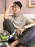 回力短袖男款t恤青少年夏季美式宽松大码男士高端220G重磅圆领半袖潮 沙色(ha摩卡字形胸标) L /175(建议120斤-140斤左右) 实拍图