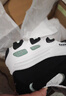 斯凯奇（Skechers）女鞋夏季小白鞋蕾丝休闲运动熊猫鞋黑色增高厚底老爹鞋 黑色/白色/BKW 37.5 尺码偏大，建议选小半码 实拍图