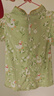 巴厘小猪女童短袖连衣裙夏季薄款小女孩公主裙儿童国风衣服夏 绿底小鸭 73 cm 实拍图