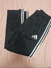 阿迪达斯（adidas）长裤男女春季宽松透气直筒裤跑步运动防风休闲裤  黑白 XL 实拍图