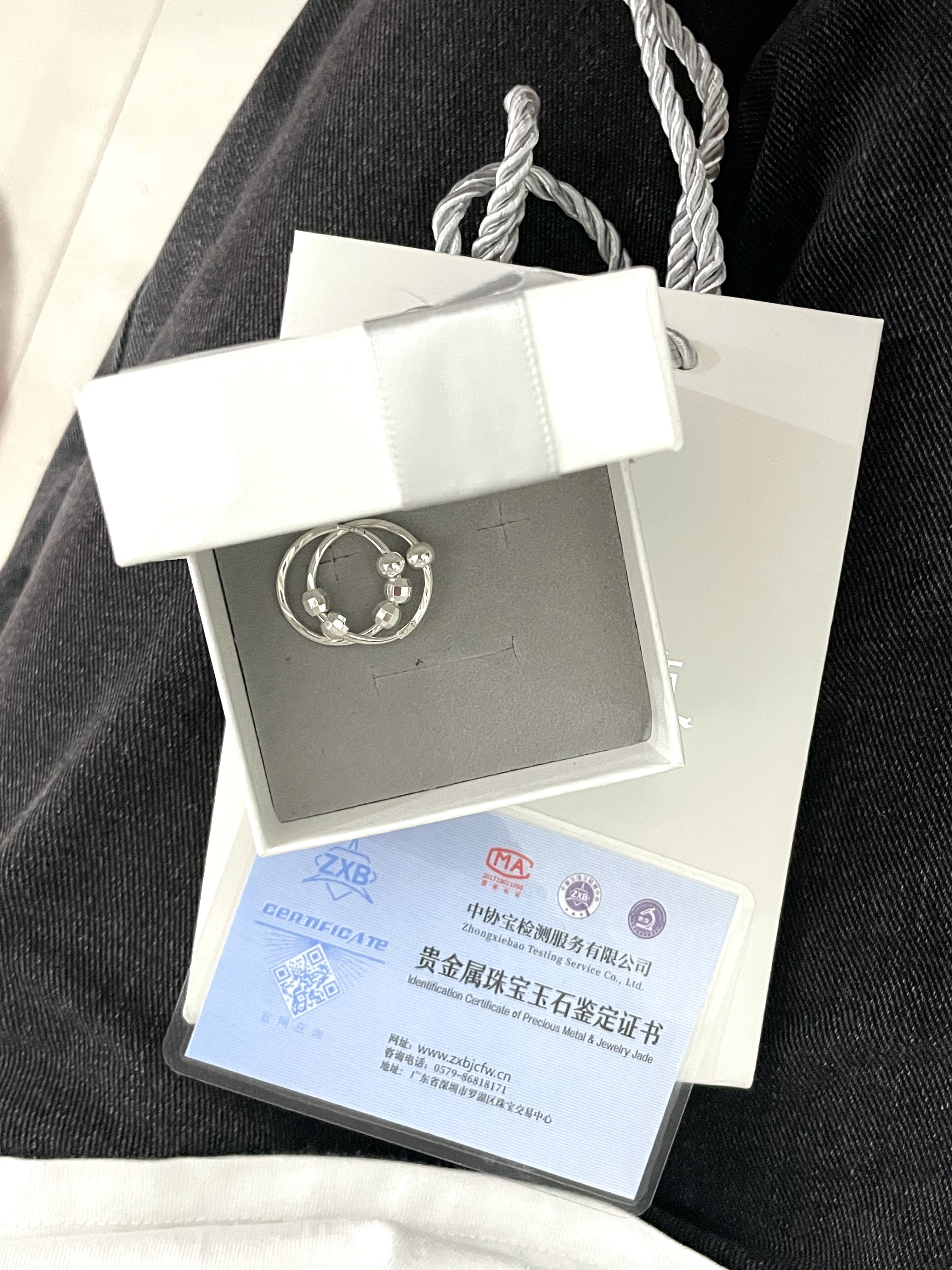 DRSJ9999正品银饰纯银耳环耳圈耳坠999足银中老人耳饰女士老人送妈妈 转运珠中号 实拍图