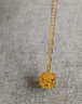 周六福爆闪方糖黄金项链足金吊坠生日礼物计价 约4.12g A0613172-40+5cm 实拍图