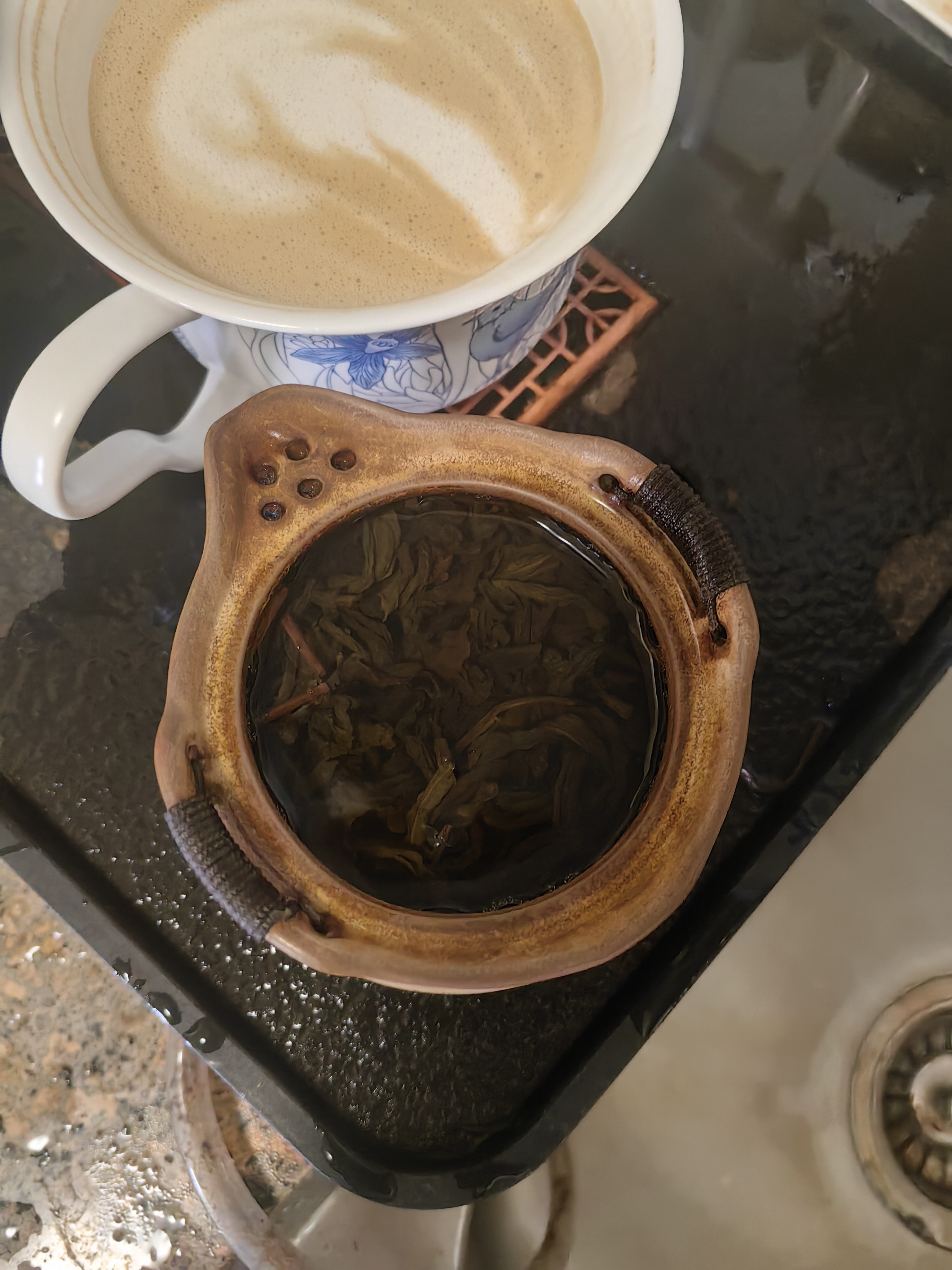 舍里中式青花陶瓷咖啡杯套装家用办公室水杯茶杯会议杯子乔迁新居送礼 单杯碟-青花鸟300ML 可进四机 实拍图