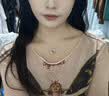 AIF莫比乌斯环足银999纯银项链女轻奢高端情人节生日礼物送女友老婆 白.金色/品牌礼盒/可刻字 实拍图