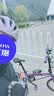 洛克兄弟（ROCKBROS） 骑行头盔带风镜一体男女山地车公路车安全帽眼镜骑行装备 透气款-紫色（灰色镜片+帽檐） L码（58-62cm） 实拍图