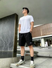 李宁（LI-NING）速干运动套装男夏季新款冰丝男士t恤短袖短裤跑步健身上衣运动服 白色【速干｜多处透气网孔 清爽不闷汗】 L 实拍图