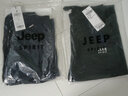 JEEP SPIRIT吉普高端纯棉休闲裤男高弹力春秋款宽松直筒冬季加绒运动卫裤子男 Jp0016黑色 【厚款不加绒】 M （适合115斤~125斤） 实拍图