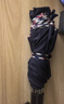 天堂伞 加大雨伞三折 晴雨两用商务伞经典格纹10骨大雨伞男女 藏青 实拍图