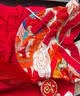 贝瑞加（Babyprints）女宝宝周岁礼服红色连衣裙发带套装抓周冠衣中式裙子国风公主裙80 实拍图