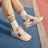 NEW BALANCE NB574官方休闲鞋女鞋复古舒适夏季透气网面礼物轻便百搭运动鞋 米白色 WL574RCF 38 (脚长24.5cm)尺码详询客服 实拍图