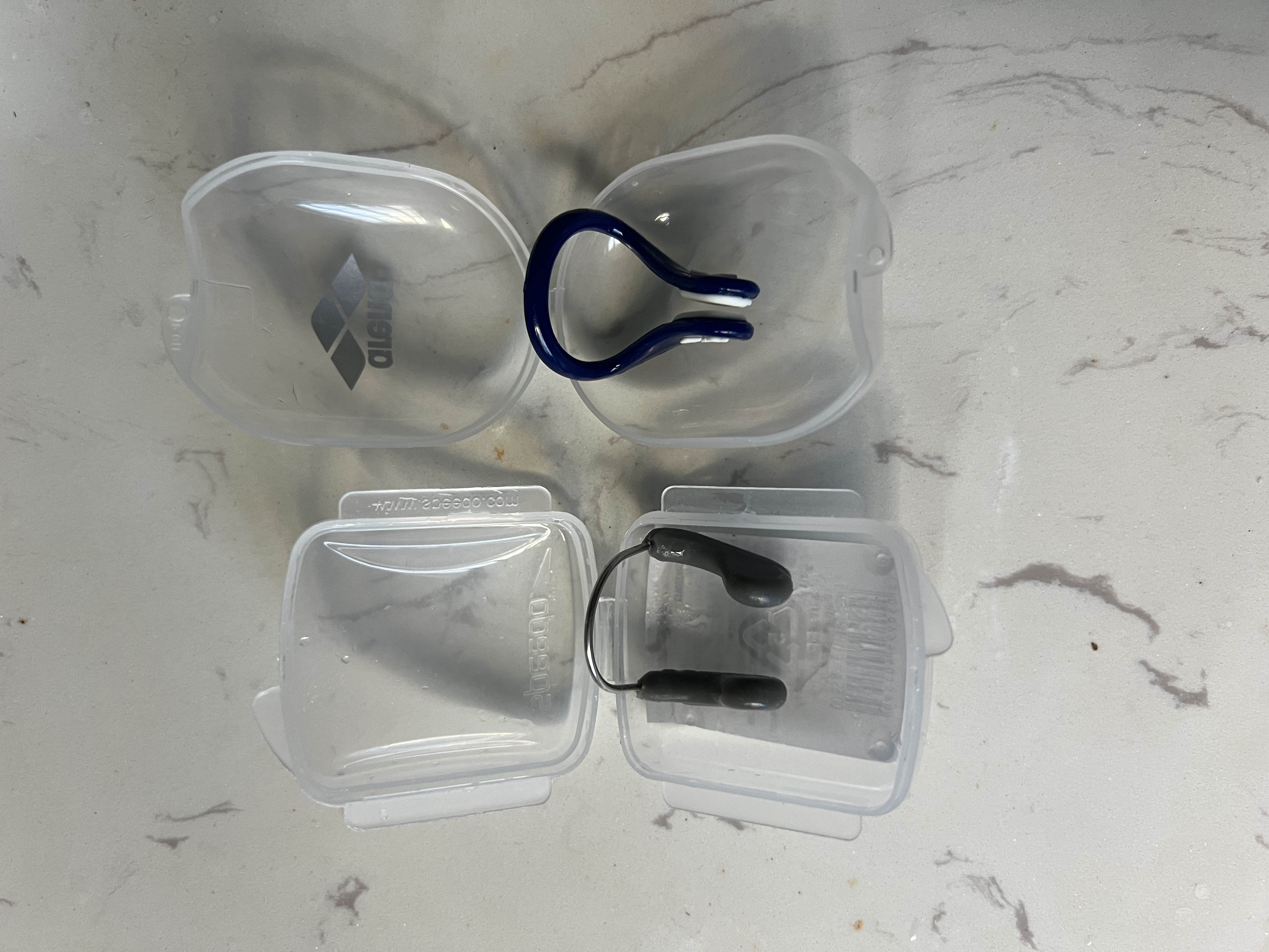 速比涛（Speedo）游泳鼻夹防水防滑专业游泳潜水装备 灰/黑 实拍图