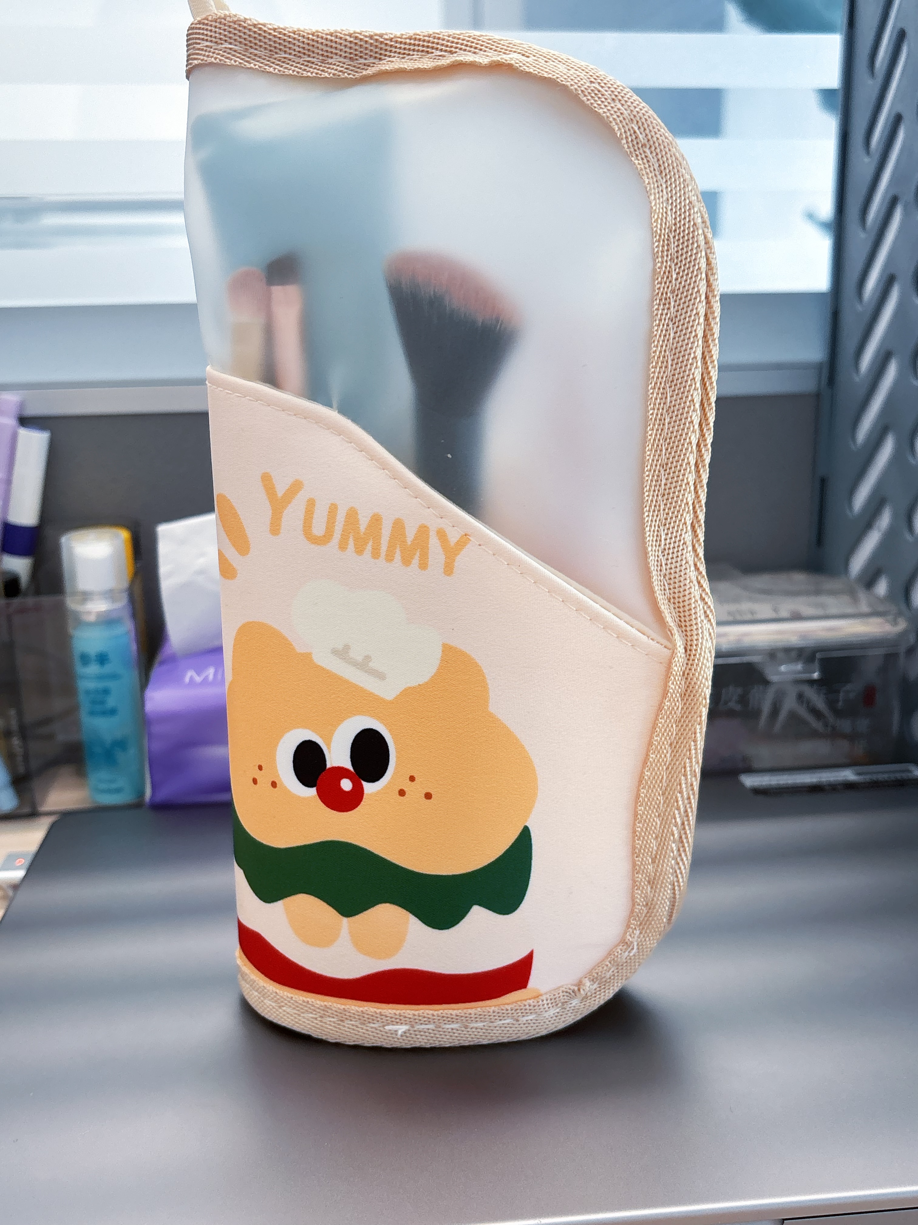 范爷家站立式化妆刷收纳包透明洗漱袋防水便携旅行出差笔刷眉笔刷子眼影 实拍图
