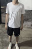 特步（XTEP） 运动套装男夏季潮流跑步篮足球服男士速干衣短袖短裤综训两件套 力荐-白色(速干弹力,裤子有口袋) XL /180 实拍图
