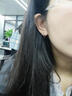 芯奢S999足银耳环女士2026新款养耳洞素圈耳圈耳钉纯银设计高级感耳饰 足银16mm【2只装】【主图款】假一赔十 实拍图