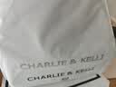 CHARLIE&KELLI轻奢品牌包包女包鳄鱼纹凯莉包女款手提斜挎包七夕情人节生日礼物 黑色【京仓配送 赠专柜礼袋】 实拍图