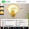 大观园（DGY）新中式全铜壁灯轻奢简约现代灯具楼梯过道卧室床头灯梅兰竹菊488O 小鹿左-铜本色20CM三色15W全光谱 实拍图