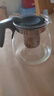 茶吧机饮水机玻璃电热水壶茶壶茶台电茶炉保温壶单壶带滤网耐高温茶具大容量水壶泡茶壶茶水分离 黑色半把款式 实拍图
