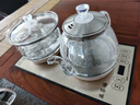 益茶福全自动上水电热水壶底部上水嵌入式茶台功夫茶烧水壶饮水烧水一体机抽水玻璃煮茶壶保温泡茶壶 1L SQ-008金色玻璃套装 实拍图