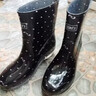 回力雨鞋女士款时尚户外防水不易滑耐磨雨鞋靴HL523粉点黑39码 实拍图