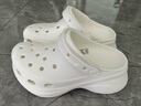 卡骆驰（CROCS）檀健次同款复古小鲸鱼洞洞鞋时尚厚底洞洞鞋花园鞋206302 白色-100(含智必星) 36 /37(230mm) 实拍图