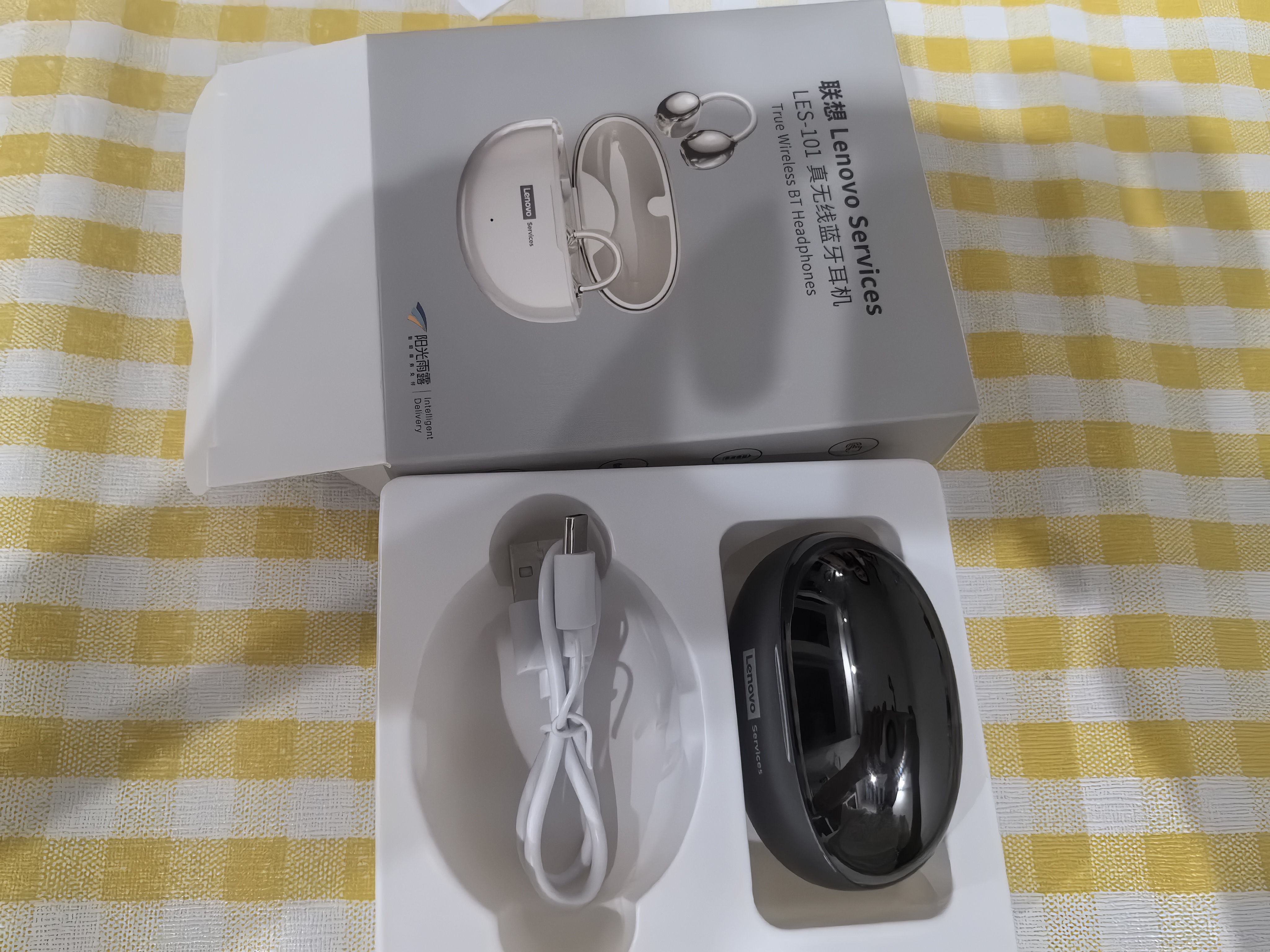 联想（Lenovo）【全新突破】无线蓝牙耳机耳夹式骨传导概念开放式不入耳运动跑步游戏AI降噪2026新款 LES-101黑色 实拍图
