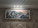 良木旭日东升山水画靠山图适合客厅东墙的挂画办公室挂画沙发背景墙画 A-旭日东升·紫气东来 120*40cm/高清微喷 雅致红木色直角实木框+油画布+有机玻璃 实拍图