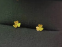 周六福小金花足金999黄金耳钉女生日礼物计价AC090379 一对 约0.67g 实拍图