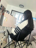 小魔户外折叠椅 超轻月亮椅露营椅子便携躺椅靠背椅钓鱼凳野餐桌椅 黑 实拍图